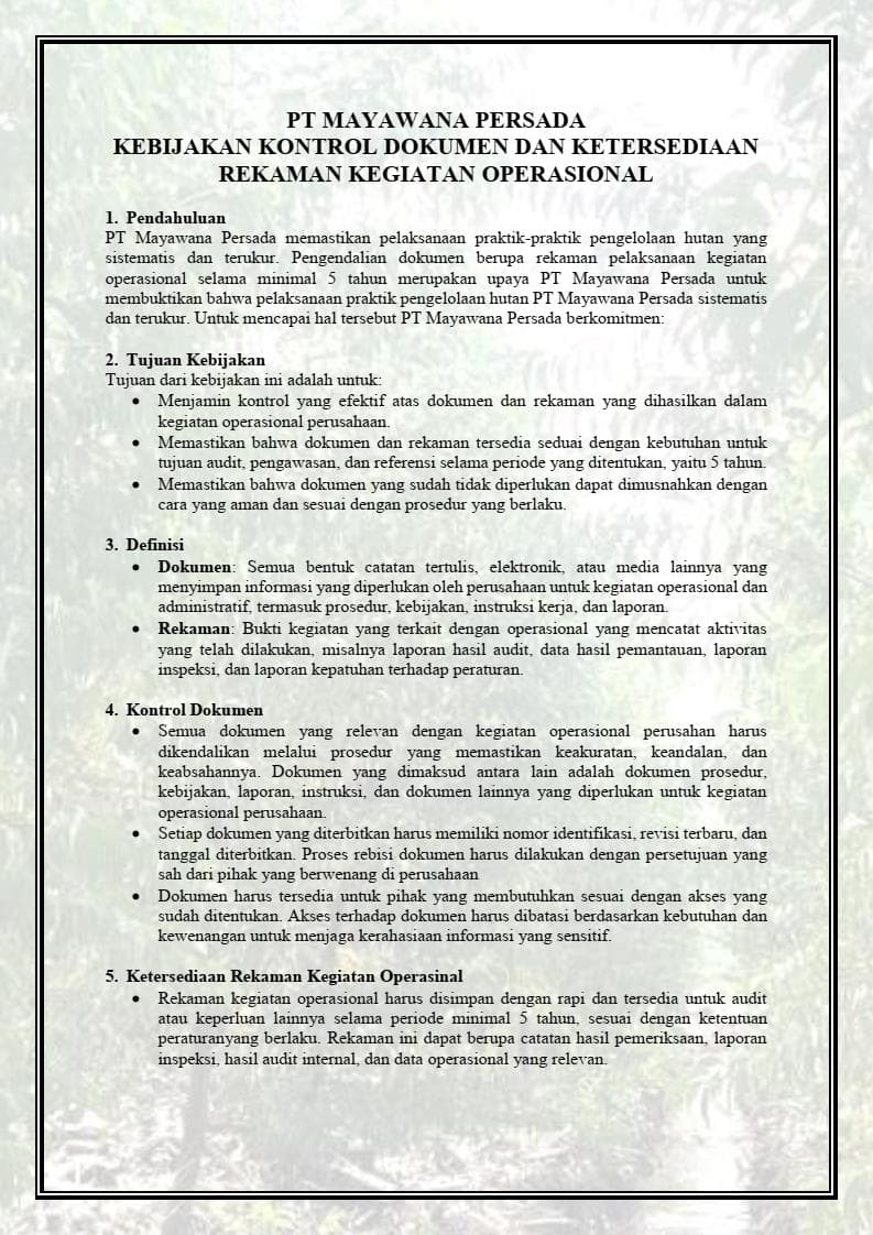 10 kebijakan kontrol dokumen dan rekaman kegiatan operasional images1