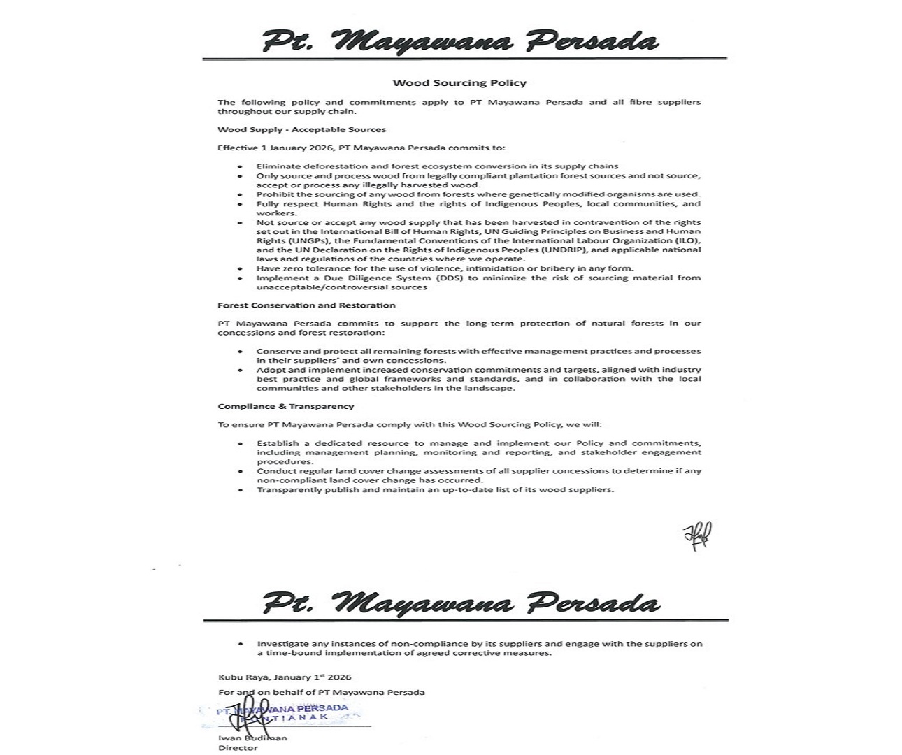 Kebijakan Pemasokan Kayu